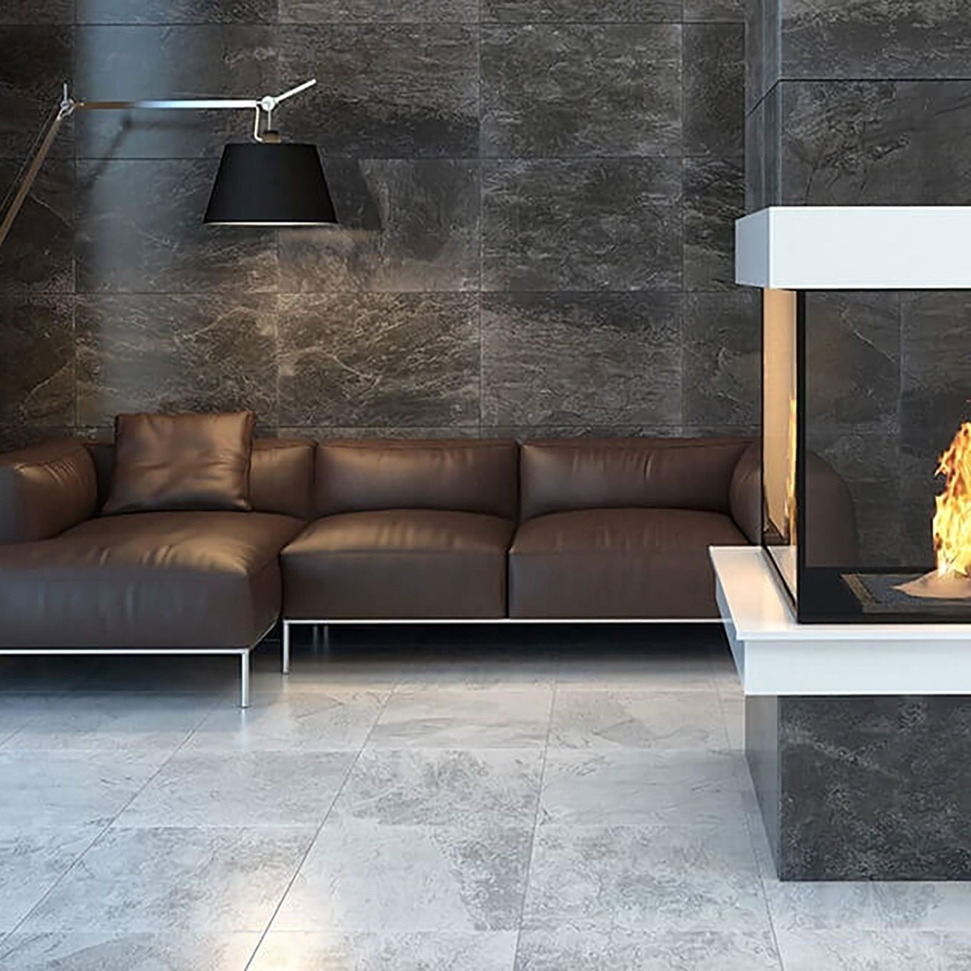 Artisan Glazed Grey Porcelain Matt Tile 400mmx600mm