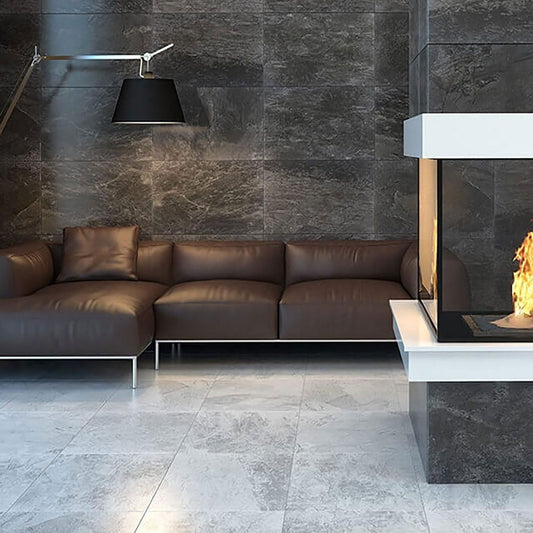 Artisan Glazed Grey Porcelain Matt Tile 400mmx600mm