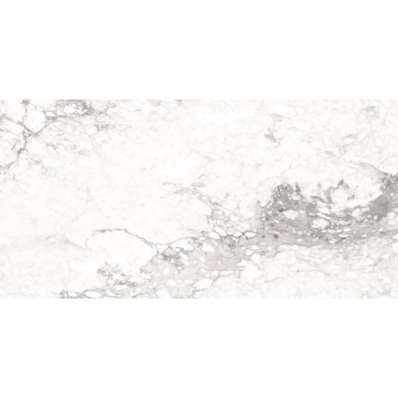 Novara White Polished Porcelain Tile 300x600mm