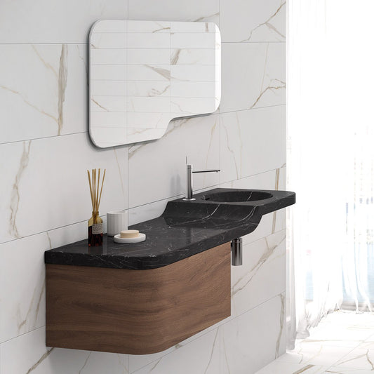 Corvette Gold Marble Matt Porcelain Tile 333x650mm