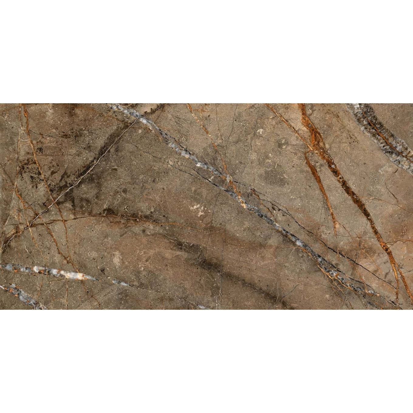 Stockton Brown Gloss Porcelain Tile 1200x600mm