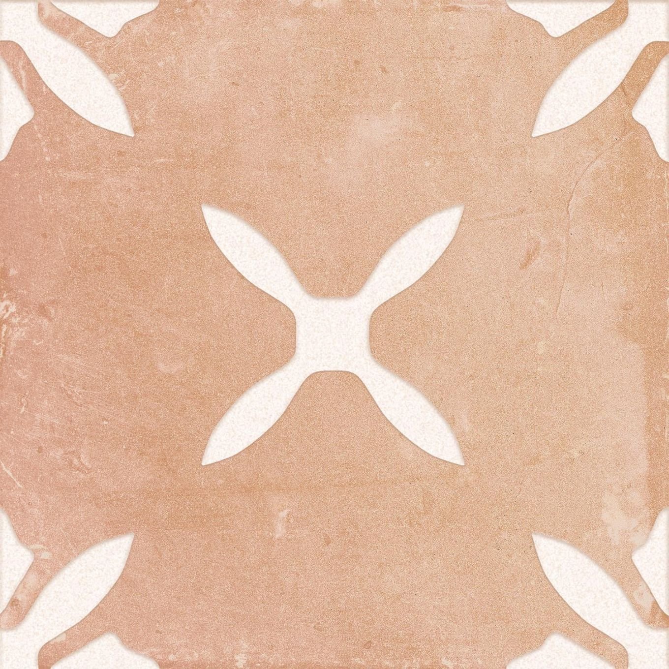 Pedro Clay Decor Flower Matt Porcelain Tile 223x223mm