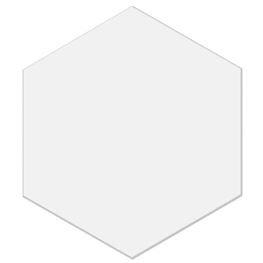 Sayle Matt White Hexagon Porcelain Tile 215x250mm