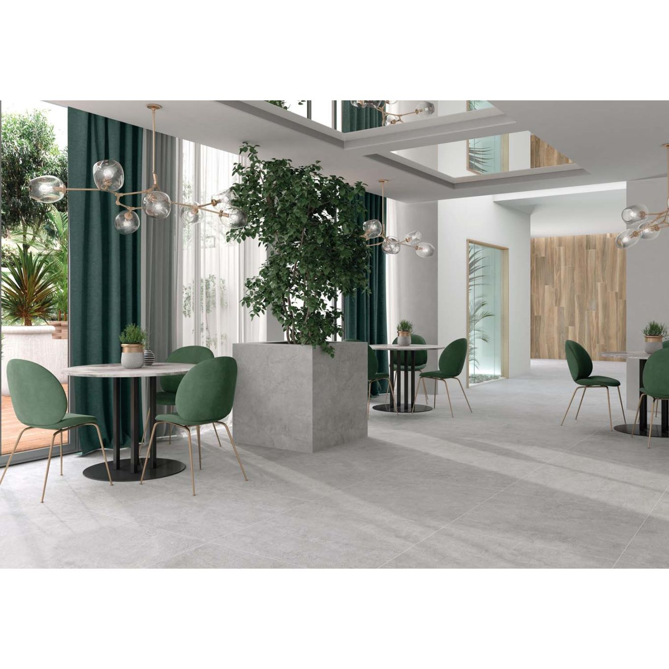 Donovan Silver Concrete Effect Porcelain Tile 900x900mm