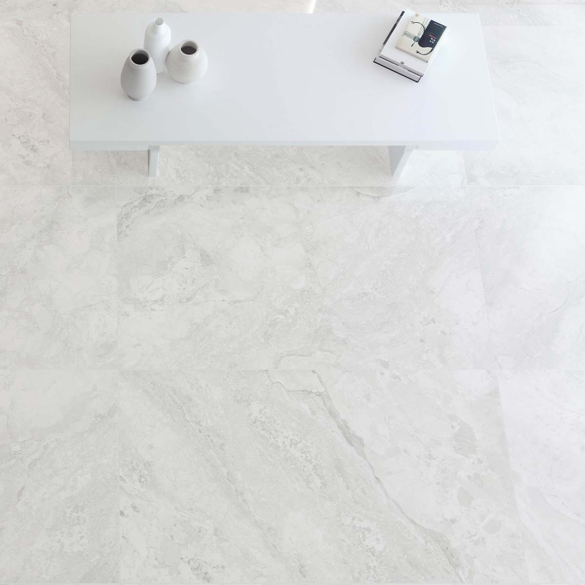 Delilah Cloud Gloss Porcelain Tile 600x1200mm