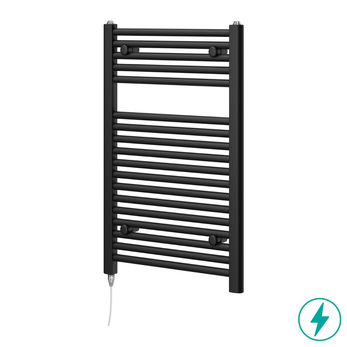 Neptune Matt Black Electric Heated Towel Rail 770x500mm