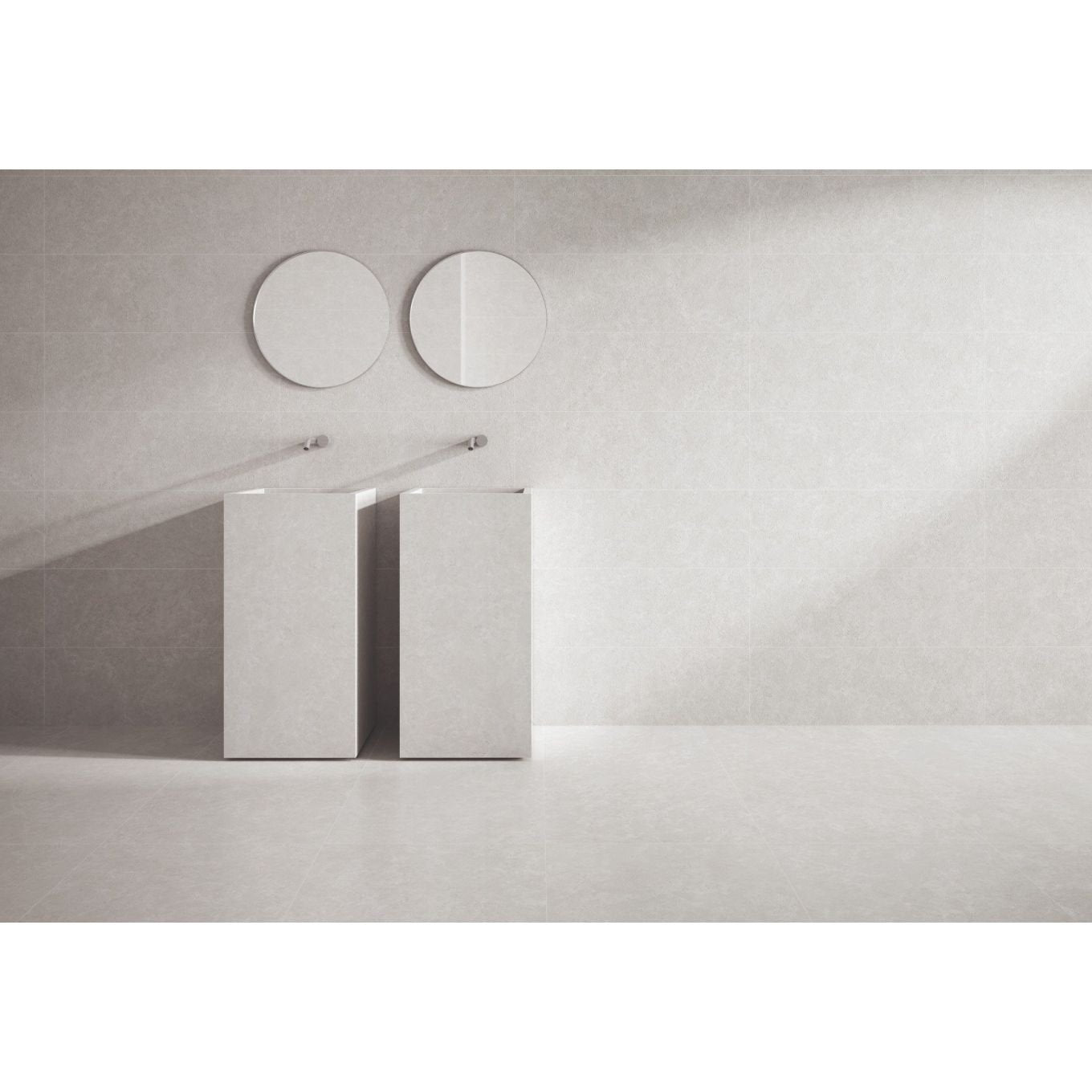 Rhythm Matt White Porcelain Tile 600x600mm