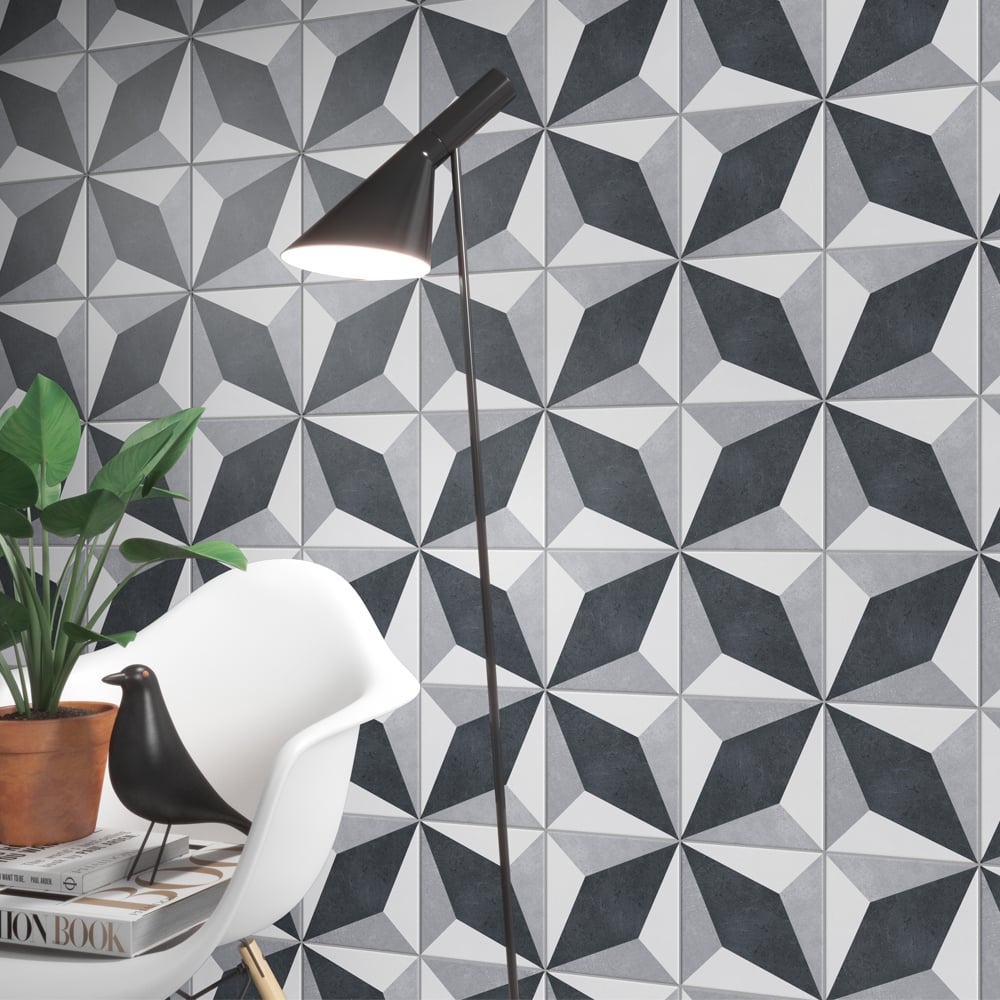 Palermo Mix 4 Matt Porcelain Tile 200x200mm