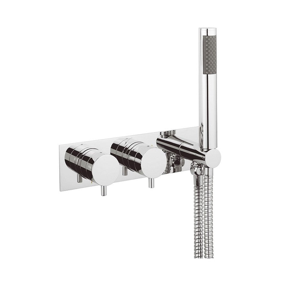 Kai Lever 2 Outlet 2 Handle Concealed Thermostatic Shower Valve & Handset