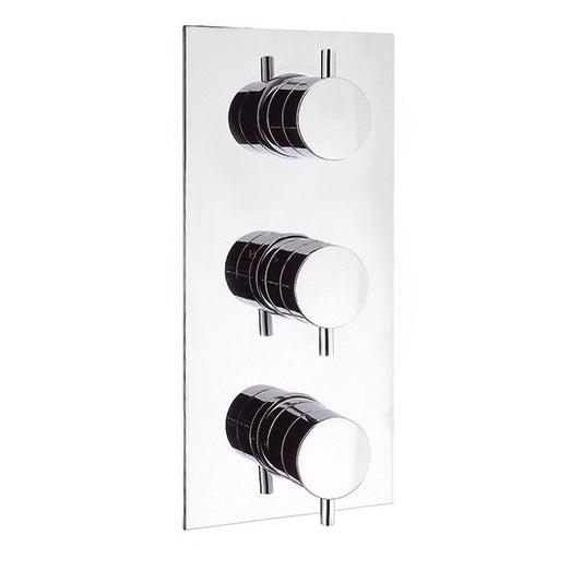 Kai Lever 2 Outlet 3 Handle Concealed Thermostatic Shower Valve Portrait