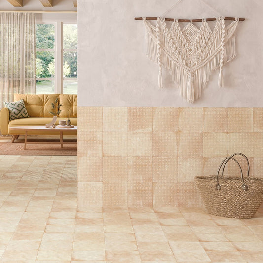 Pedro Sand Decor Spot Matt Porcelain Tile 223x223mm