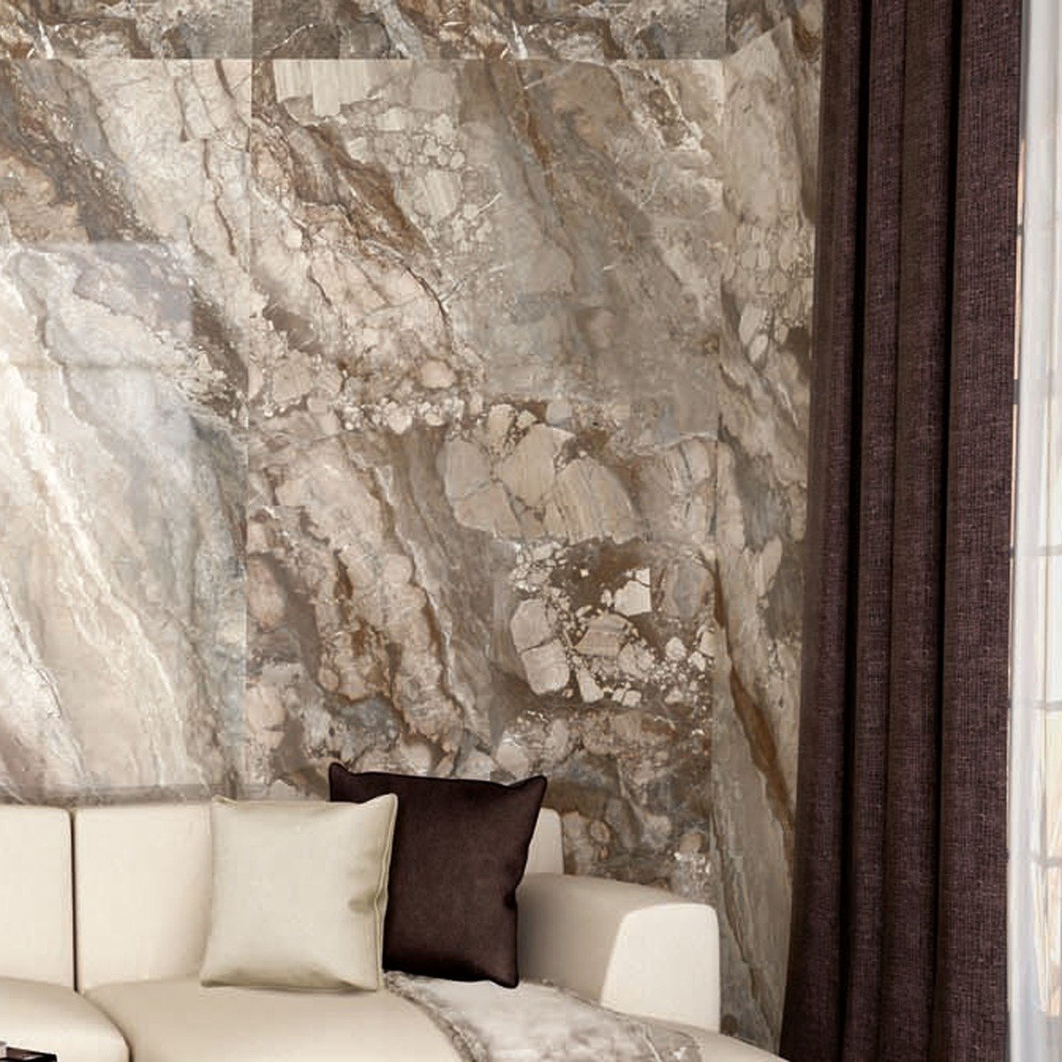 Ratio Praline Polished Porcelain Tile 600x1200mm
