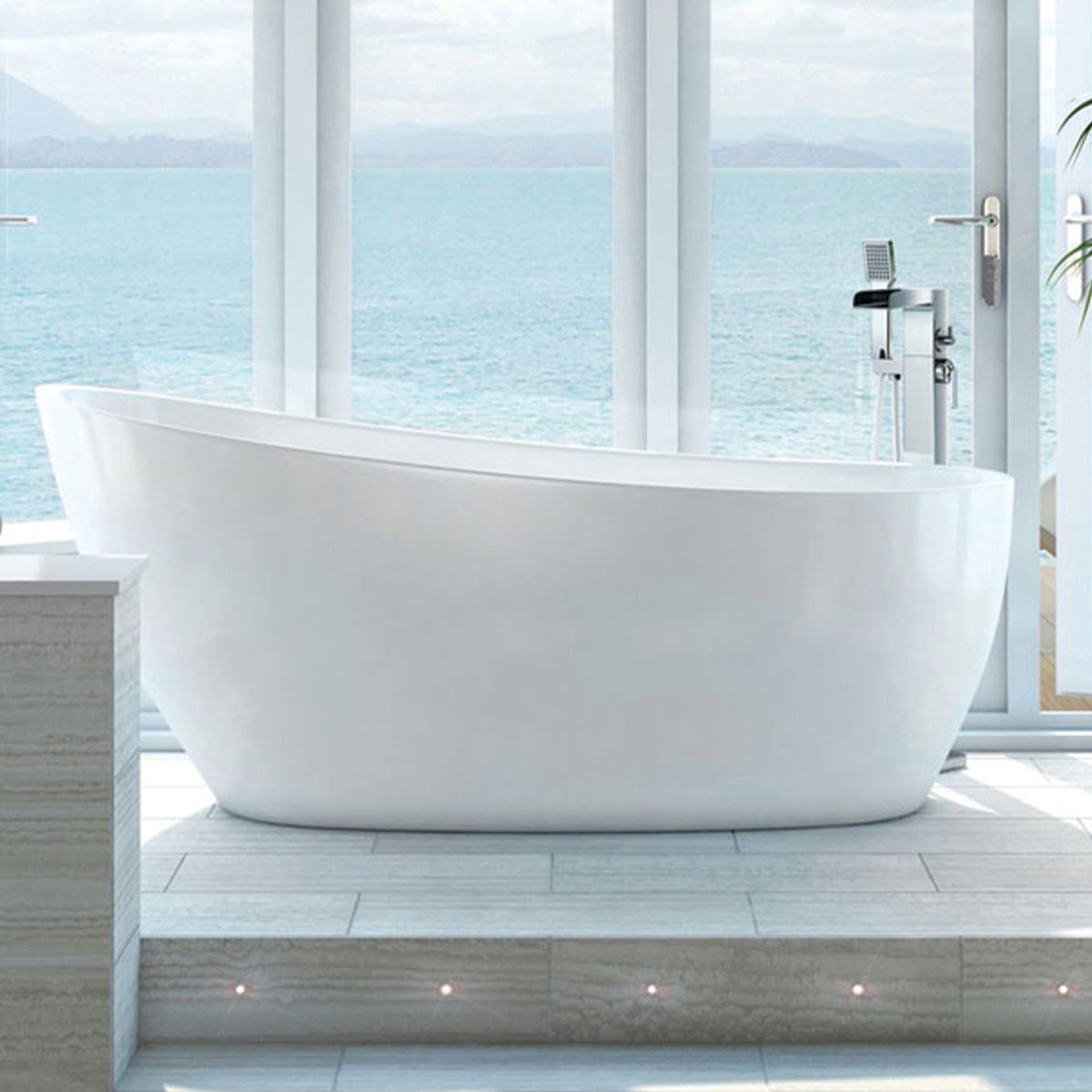 Isleworth Freestanding Acrylic Slipper Bath 1500x740mm