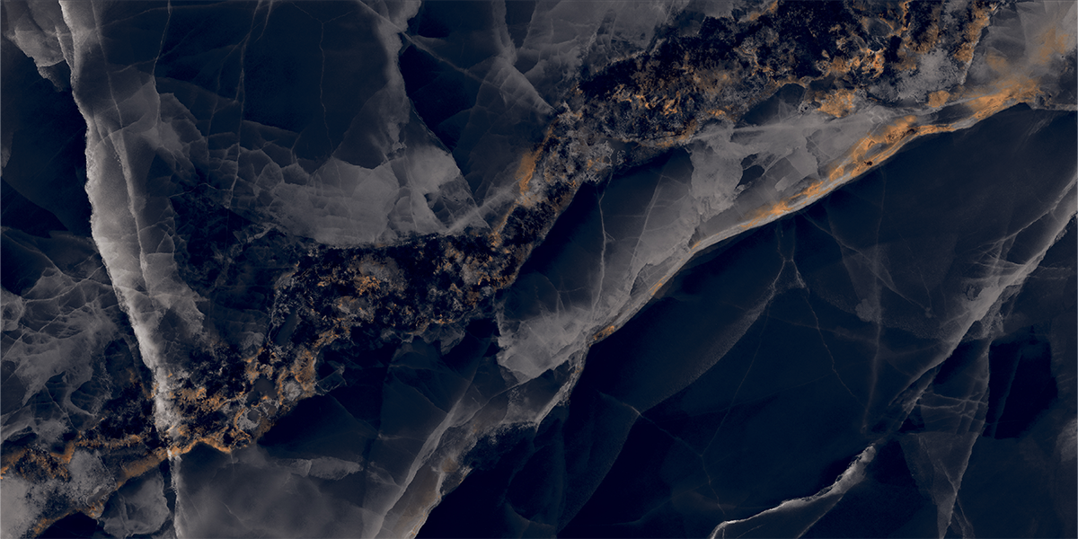 Nebula Black Onyx High Gloss Porcelain Tile 1200x600mm