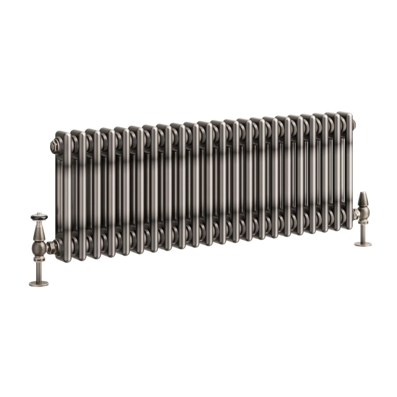 Clement Raw Metal Double Horizontal Column Radiator 300x1010mm