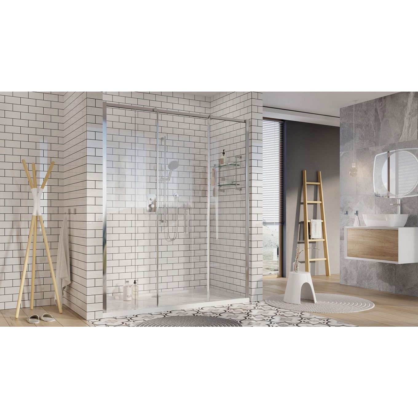 Luso White Gloss Ceramic Tile 100x200mm