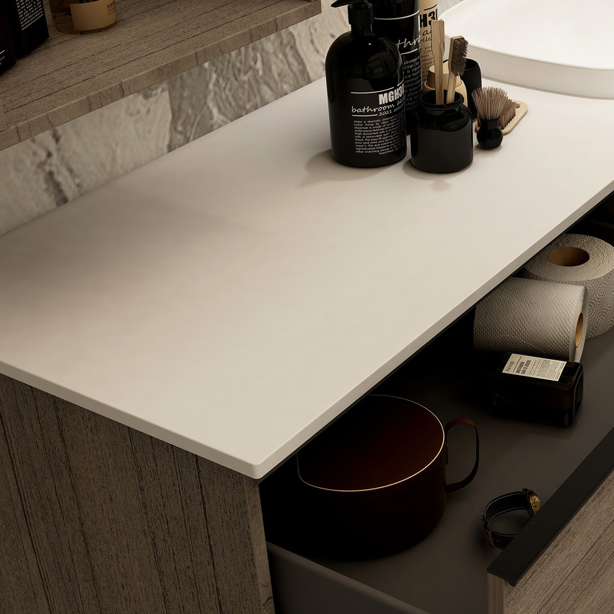 Liberty Quartz solid white 8mm thick worktop