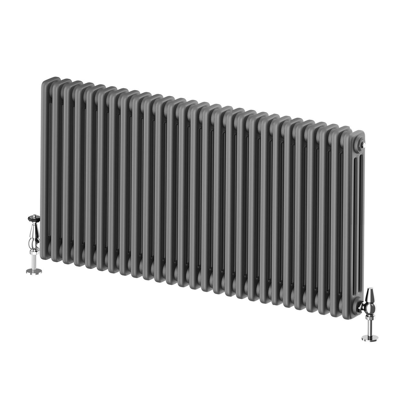 Upton Grey Triple Horizontal Column Radiator 600x1370mm
