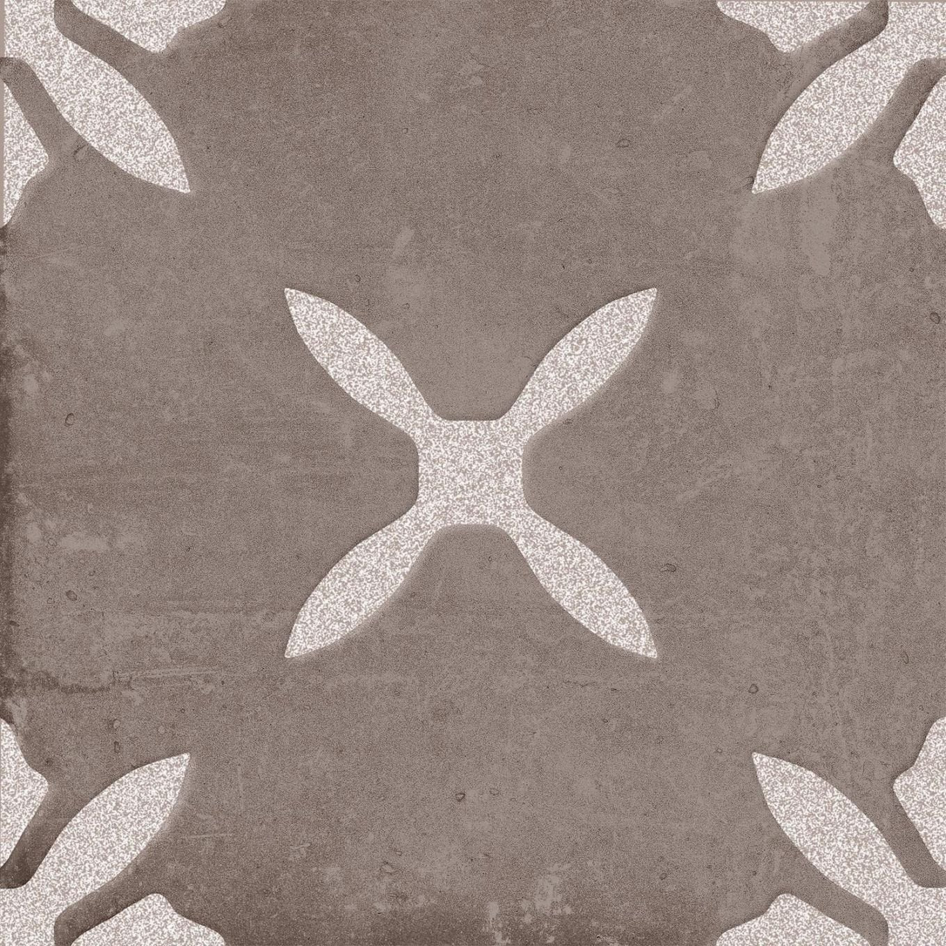 Pedro Brown Decor Flower Matt Porcelain Tile 223x223mm