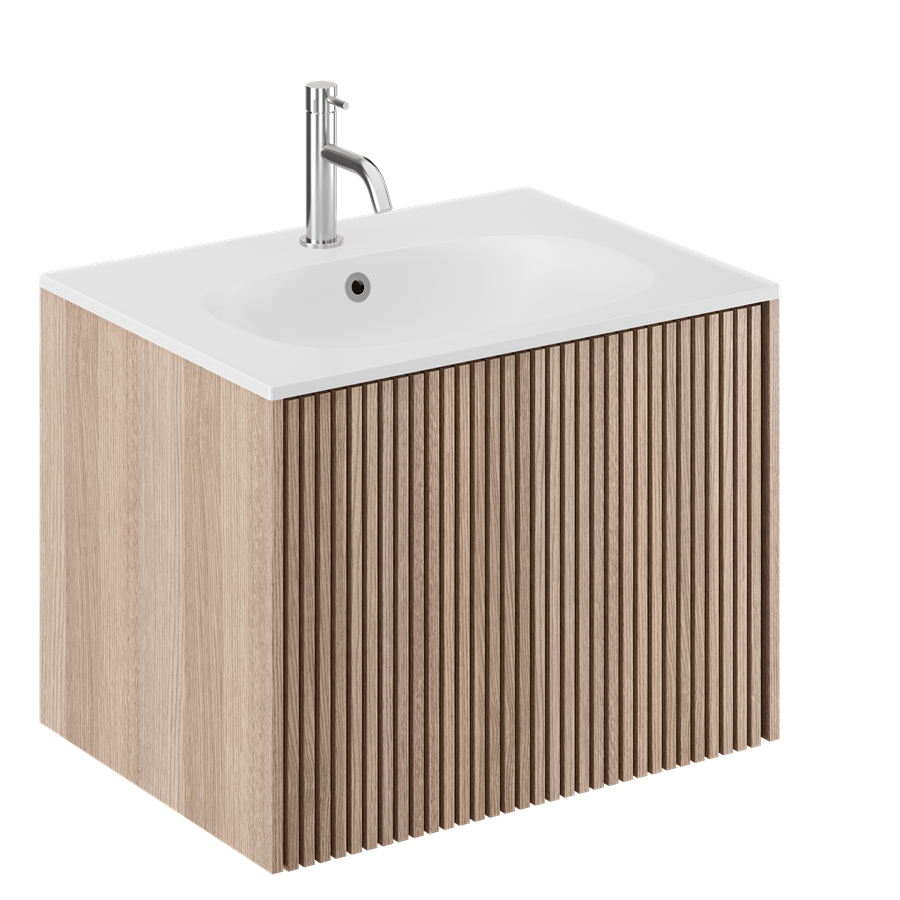 Limit 600 Single Drawer Unit with Matt White Basin