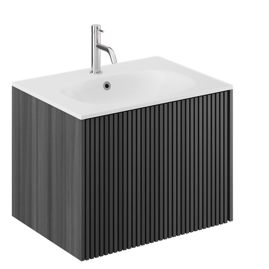 Limit 600 Single Drawer Unit with Matt White Basin