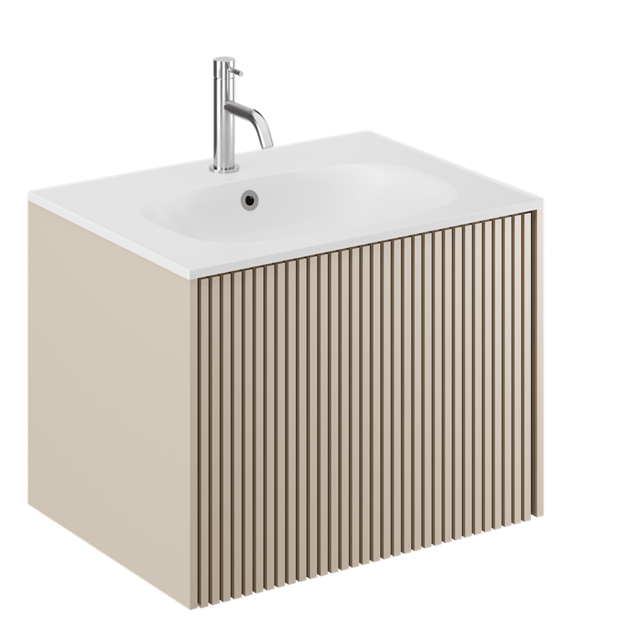Limit 600 Single Drawer Unit with Matt White Basin