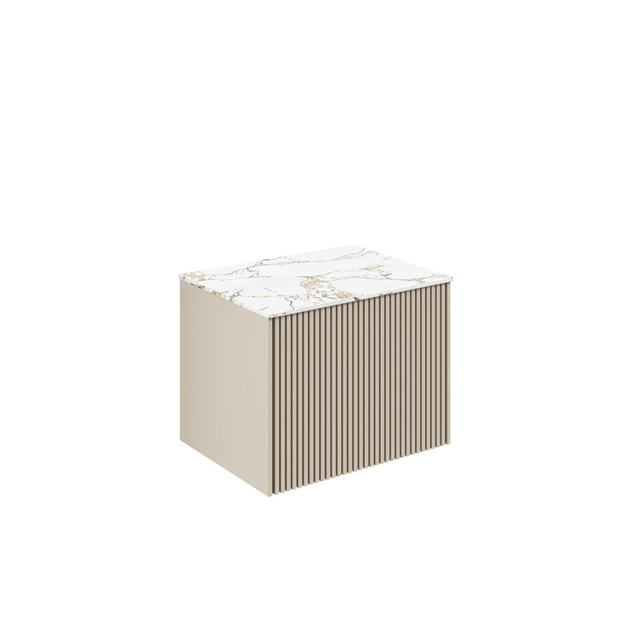 Limit 600 Single Drawer Unit with Gold Vein Estatuario Worktop