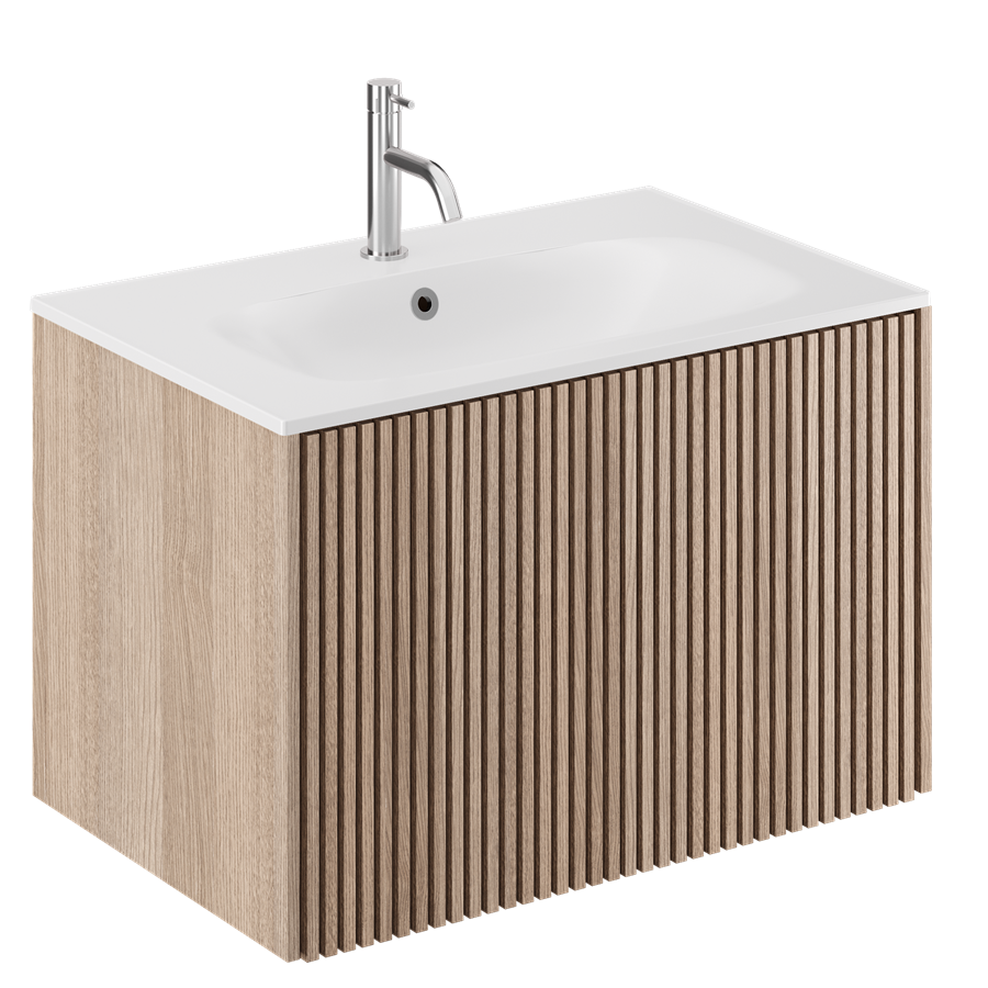 Limit 700 Single Drawer Unit with Matt White Basin