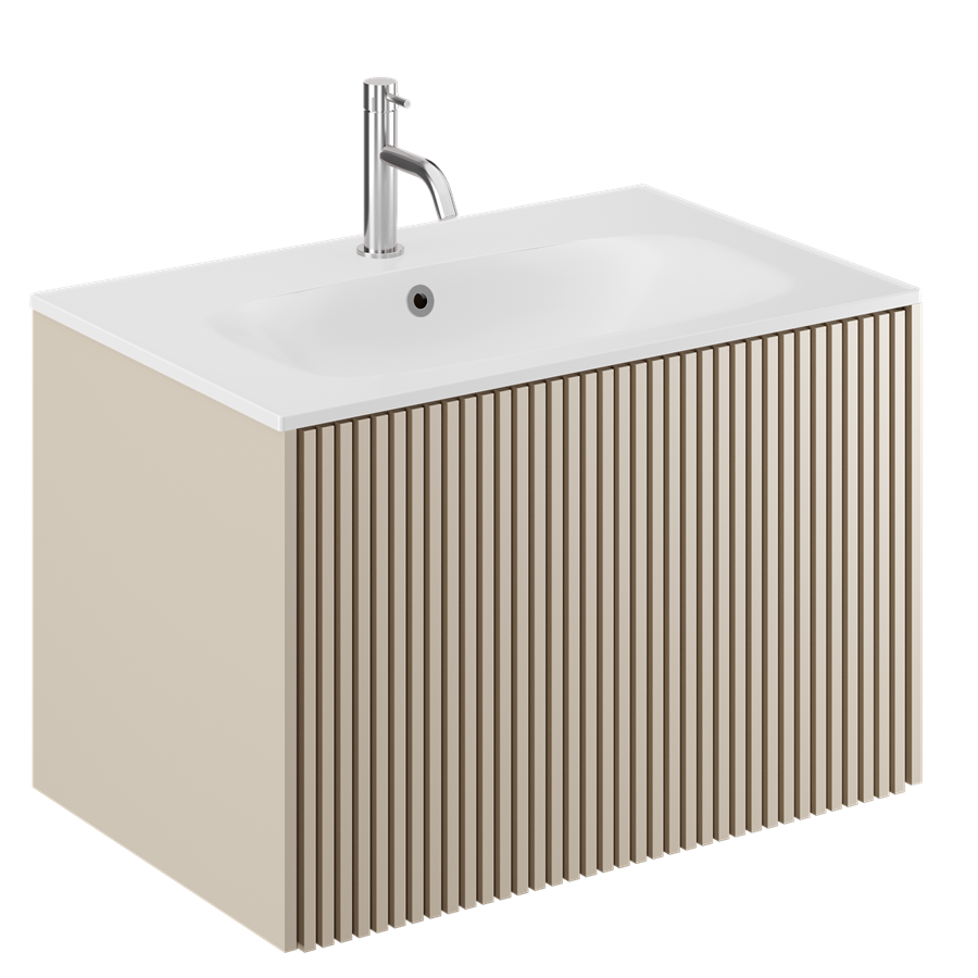 Limit 700 Single Drawer Unit with Matt White Basin