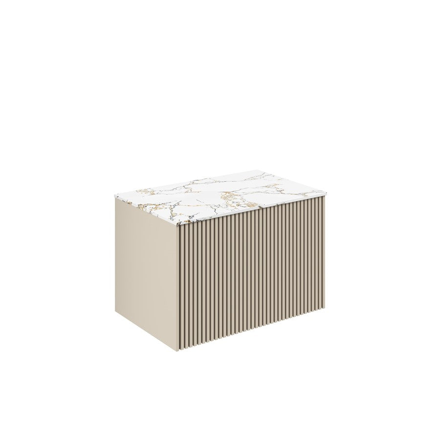 Limit 700 Single Drawer Unit with Gold Vein Estatuario Worktop