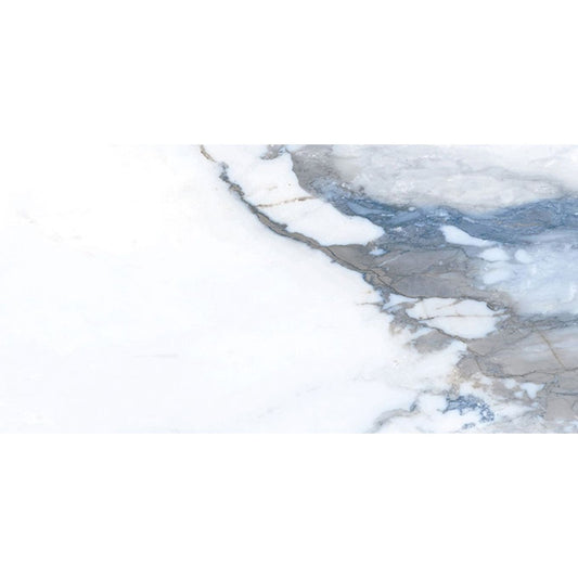 Charlie Blue Marble Polished Porcelain Tile 300x600mm