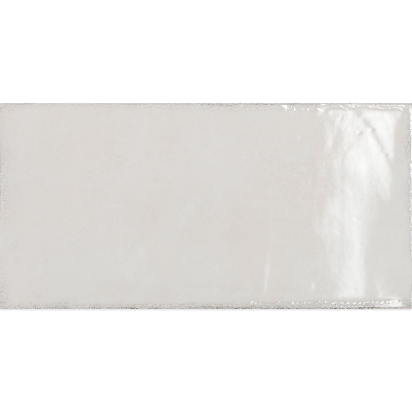 Inca Blanco White Glossy Porcelain Brick Tile 150x316mm