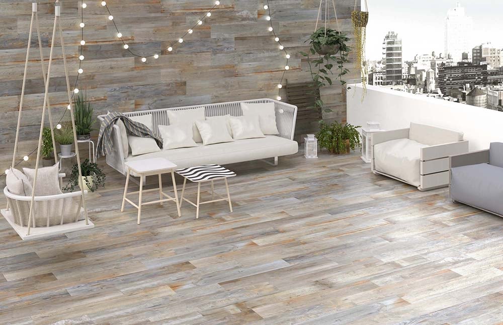 Kohler Multi-Coloured Wood Effect Matt Porcelain Tile 200x1200mm
