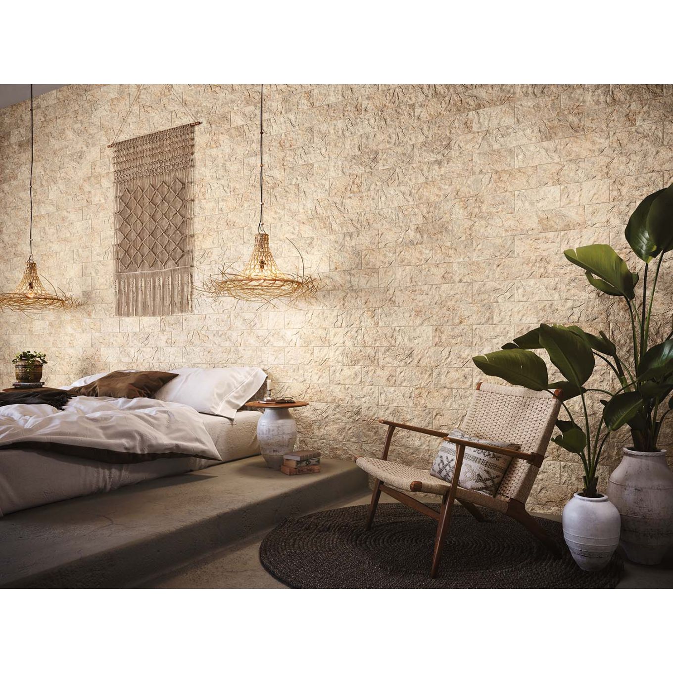 Oakland Beige Textured Porcelain Tile 250x125mm
