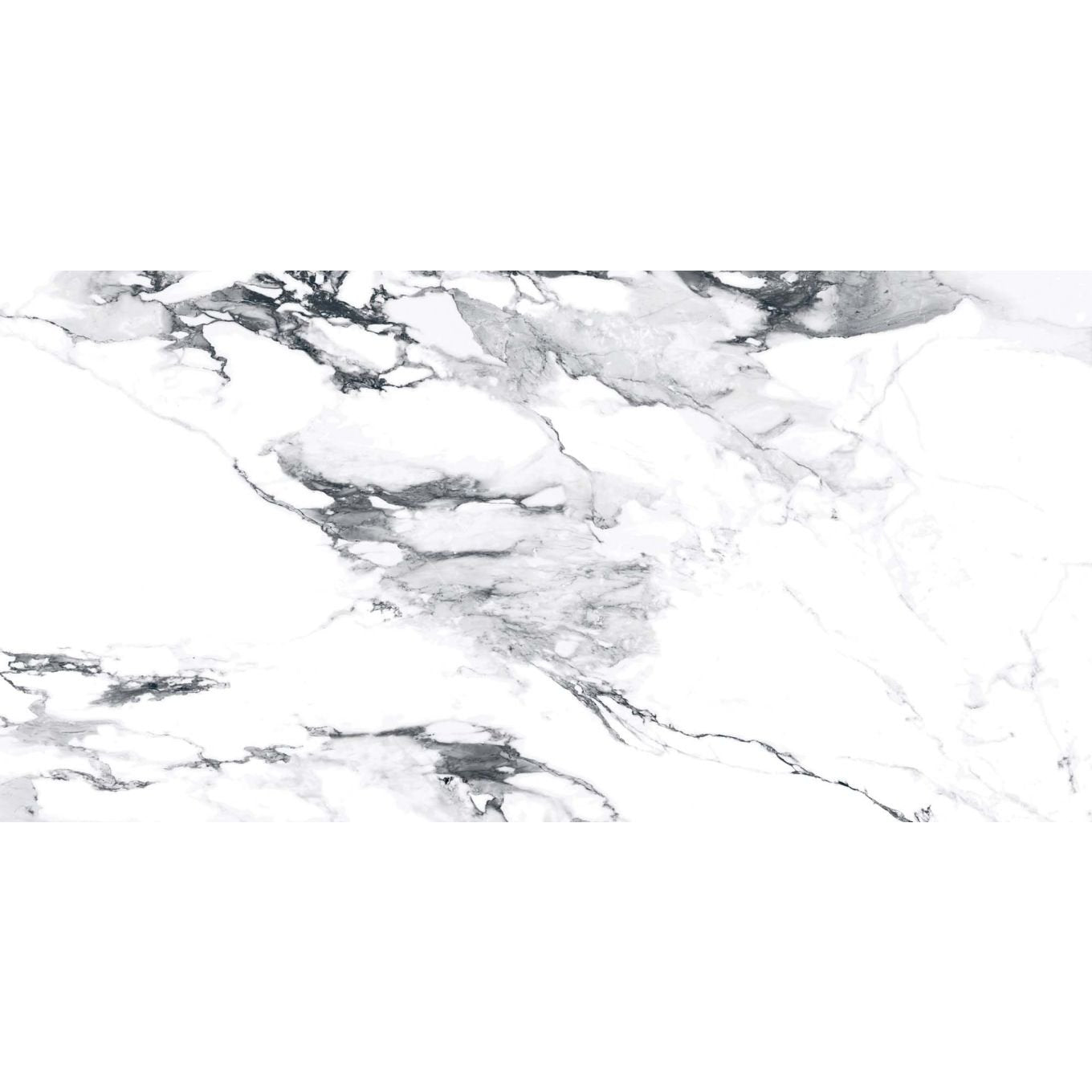 Charlie White Marble Gloss Porcelain Tile 300x600mm