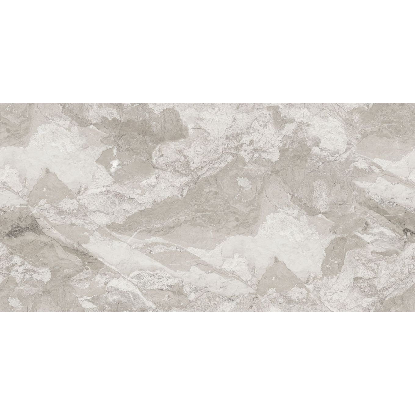 Kamino Polenta Grey Gloss Porcelain Marble Tile 1200x600mm