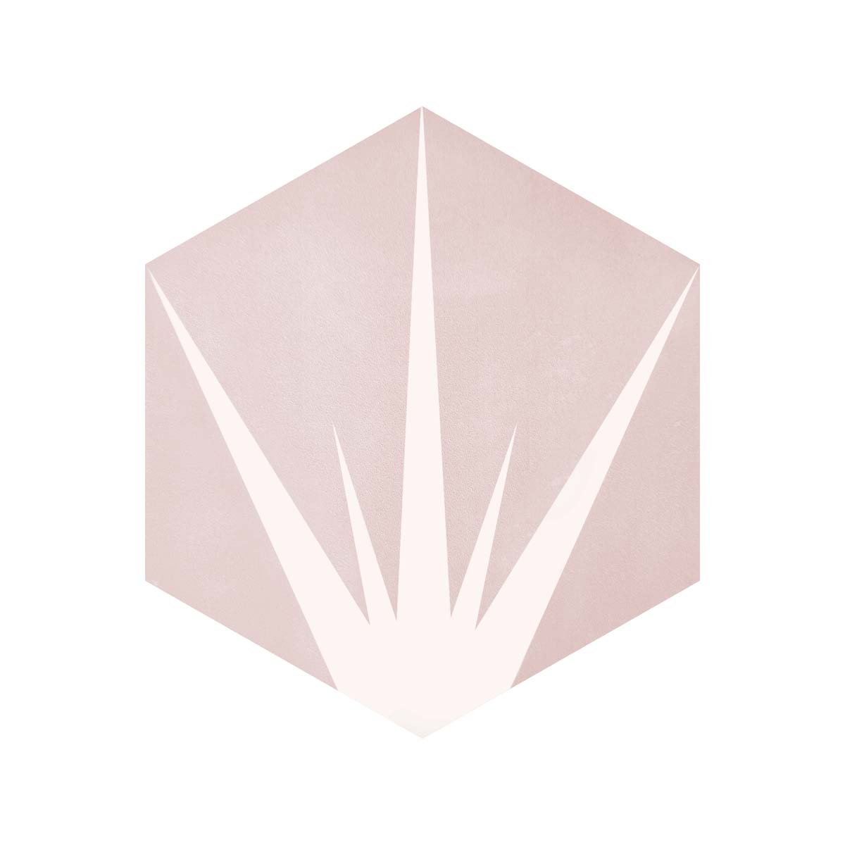 Lotus Hex Matt Pink Hexagon Porcelain Tile 198x228mm