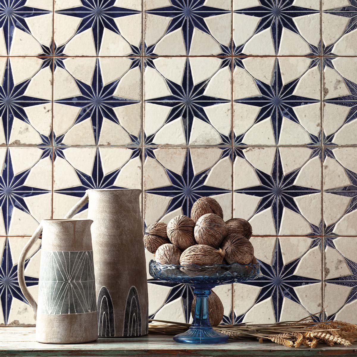 Hades Star Blue Lappato Ceramic Tile 450x450mm