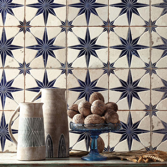 Hades Star Blue Lappato Ceramic Tile 450x450mm