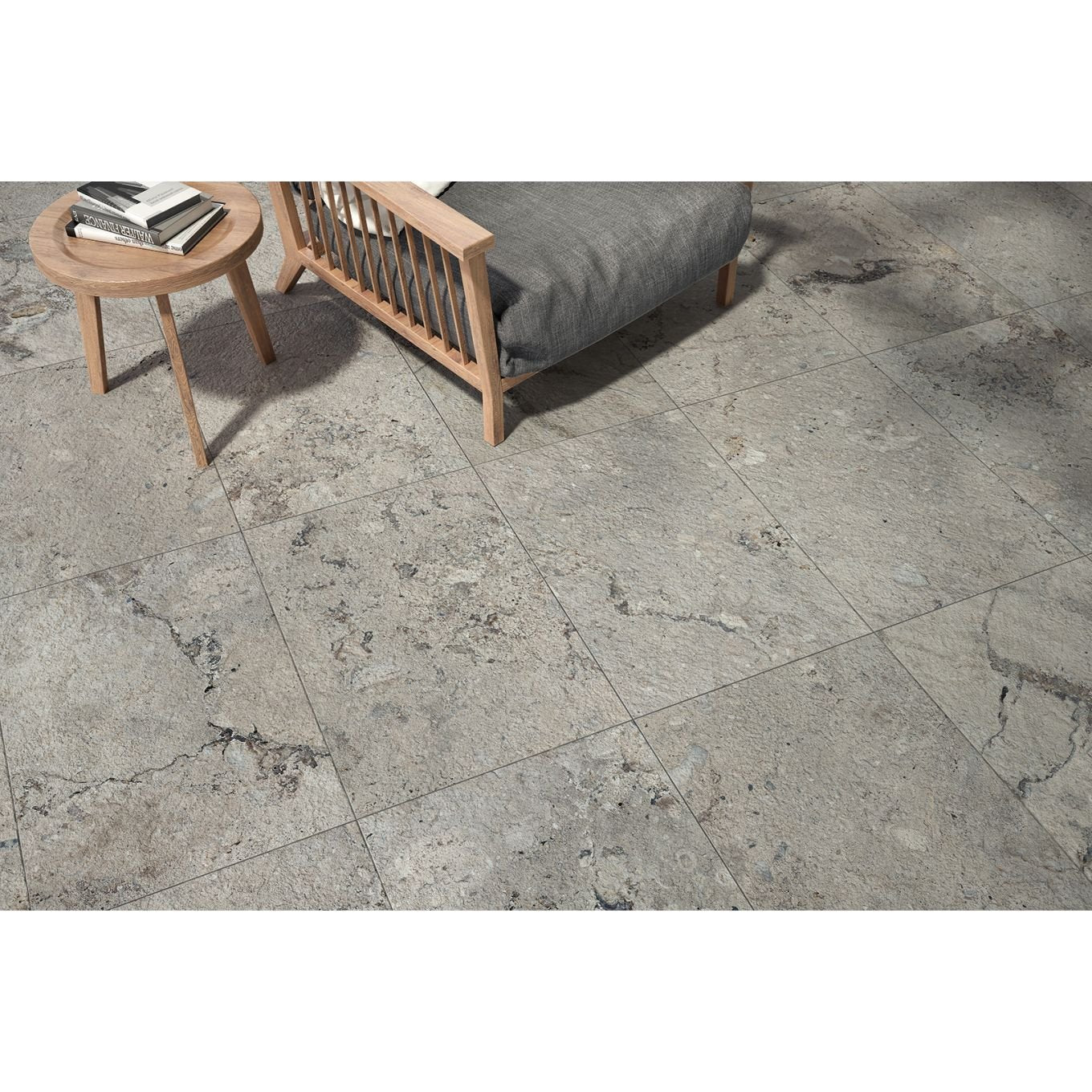 Kratos Dark Stone Effect Porcelain Tile 450x650mm