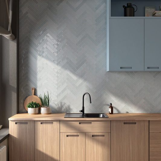 Domingo Cielo Matt Porcelain Brick Tile 50x250mm