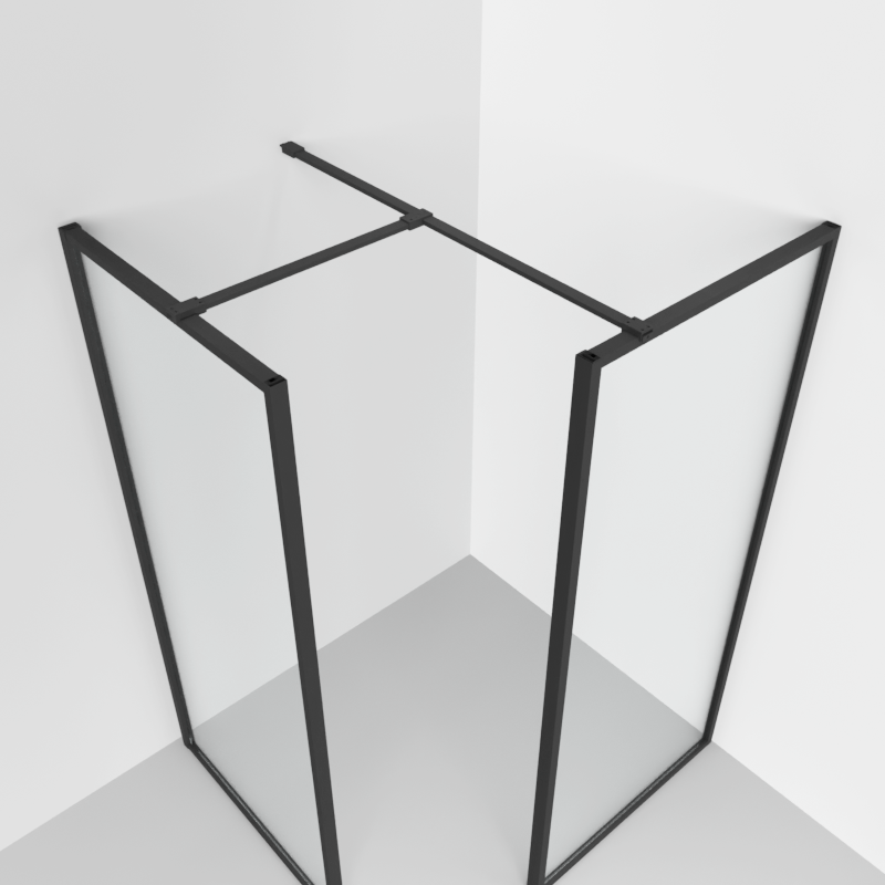 Amien Gunmetal shower Screen T-Junction Support Bar Extension