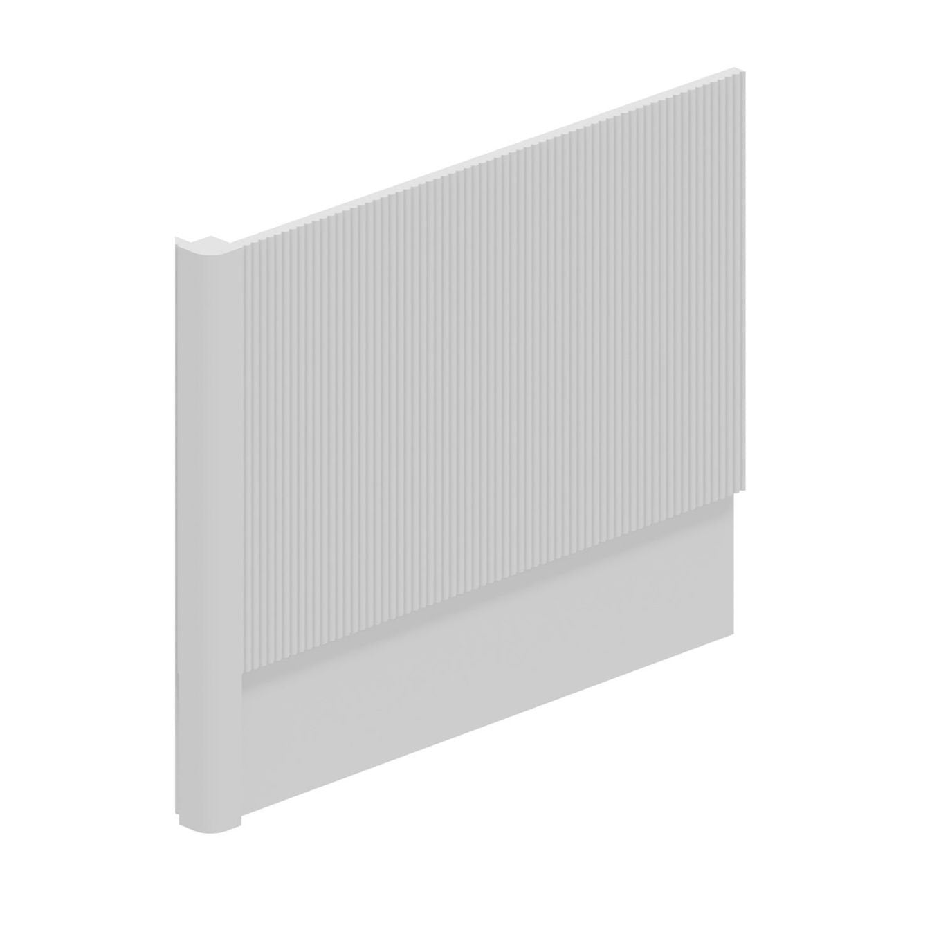 Wish Ribbed White End Bath Panel & Corner Post