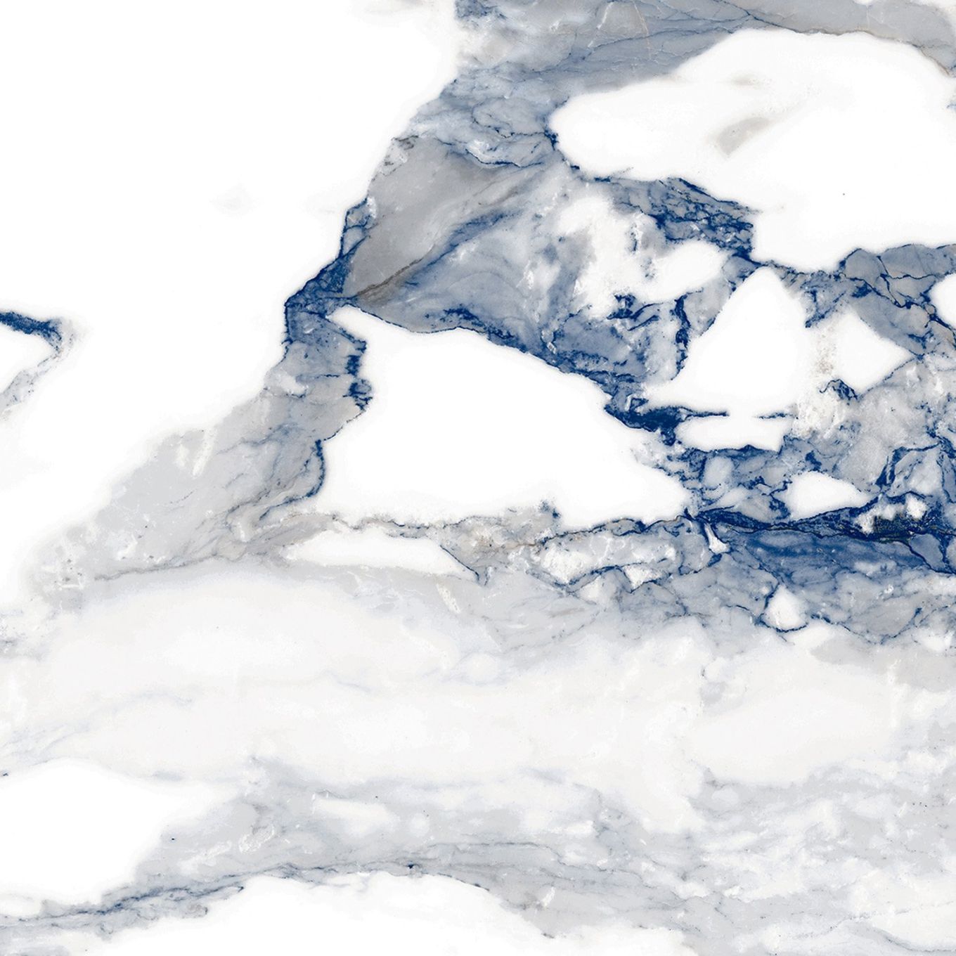 Charlie Blue Marble Matt Porcelain Tile 600x600mm