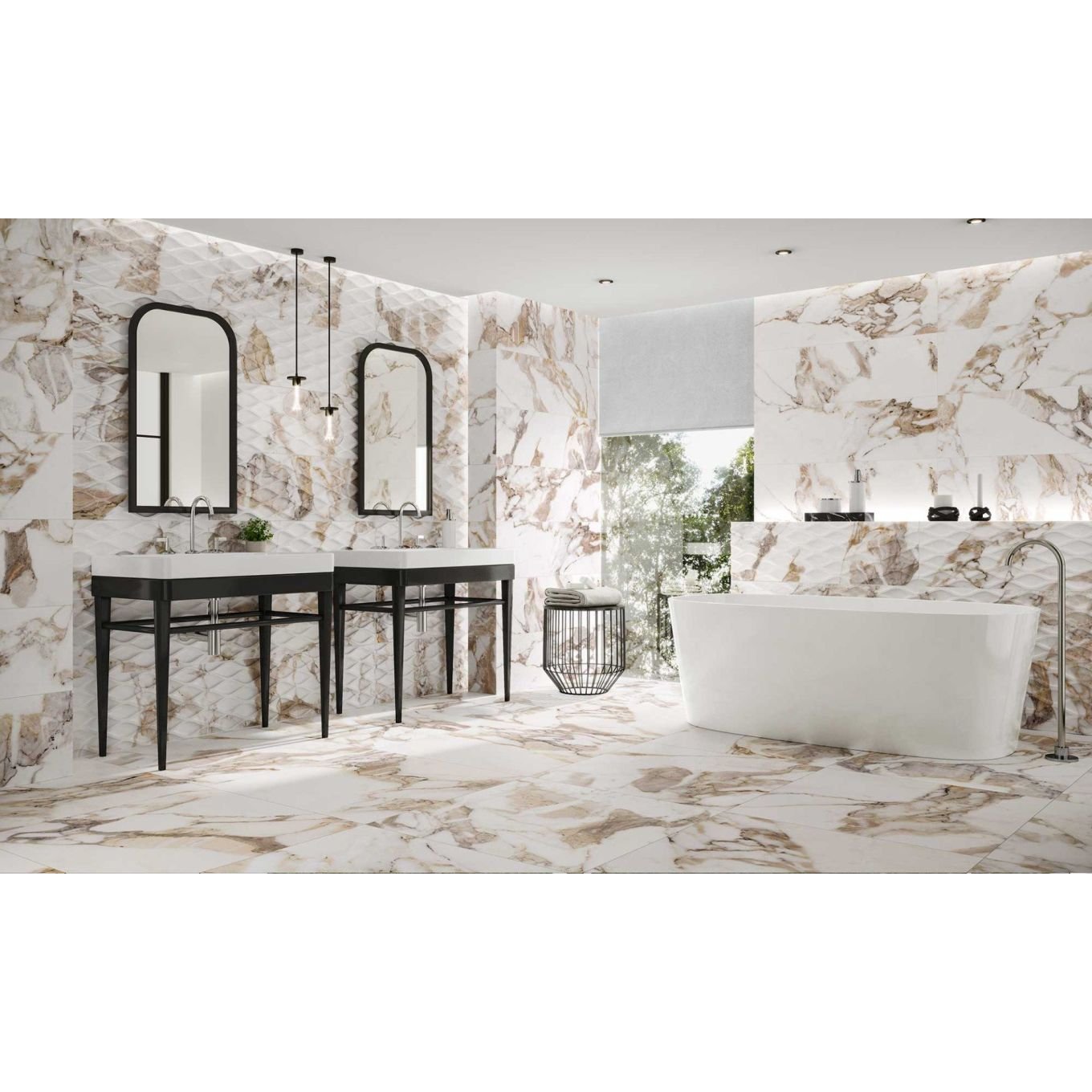 Monte Carlo Gold Marble Matt Tile 1197x598mm