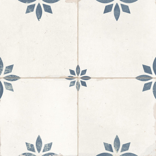 Safari Blue Matt Porcelain Tile 452x452mm