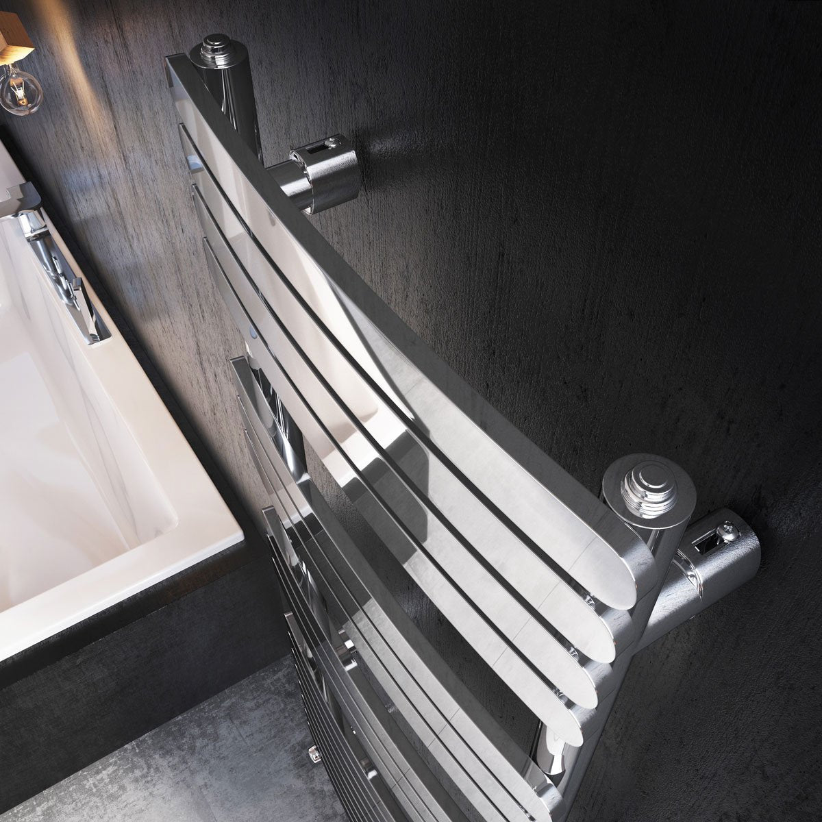 Eventon Chrome Heated Towel Rail 1200x500mm