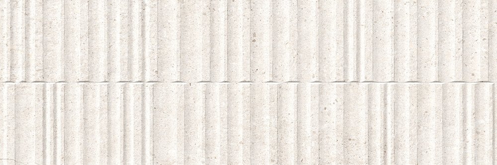 Matterhorn Bone Wavy Matt Ceramic Tile 1000x333mm