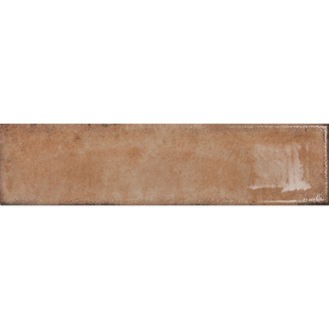 Inca Marron Brown Glossy Ceramic Brick Tile 75x300mm