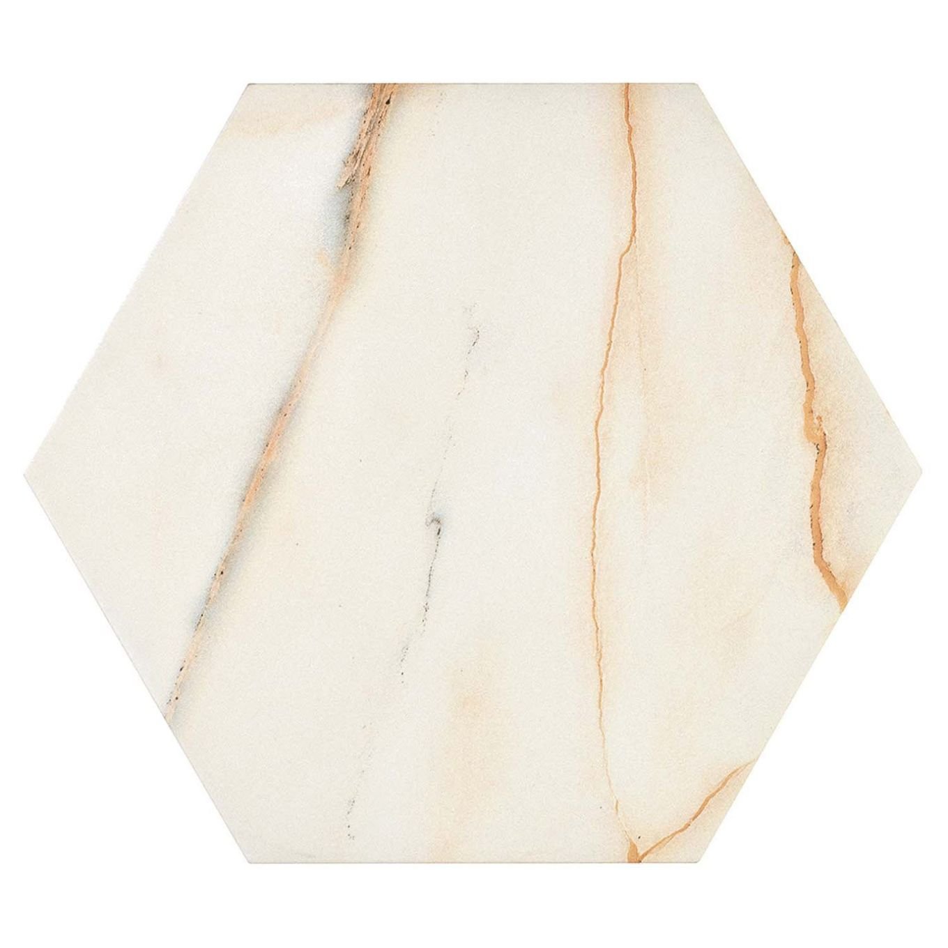 Salzburg Hexagon Gold Matt Porcelain Tile 230x270mm